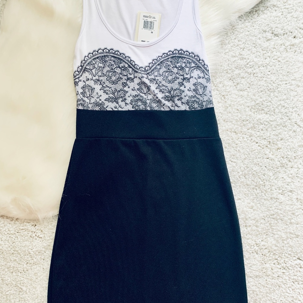 Lace Print Mini Dress
